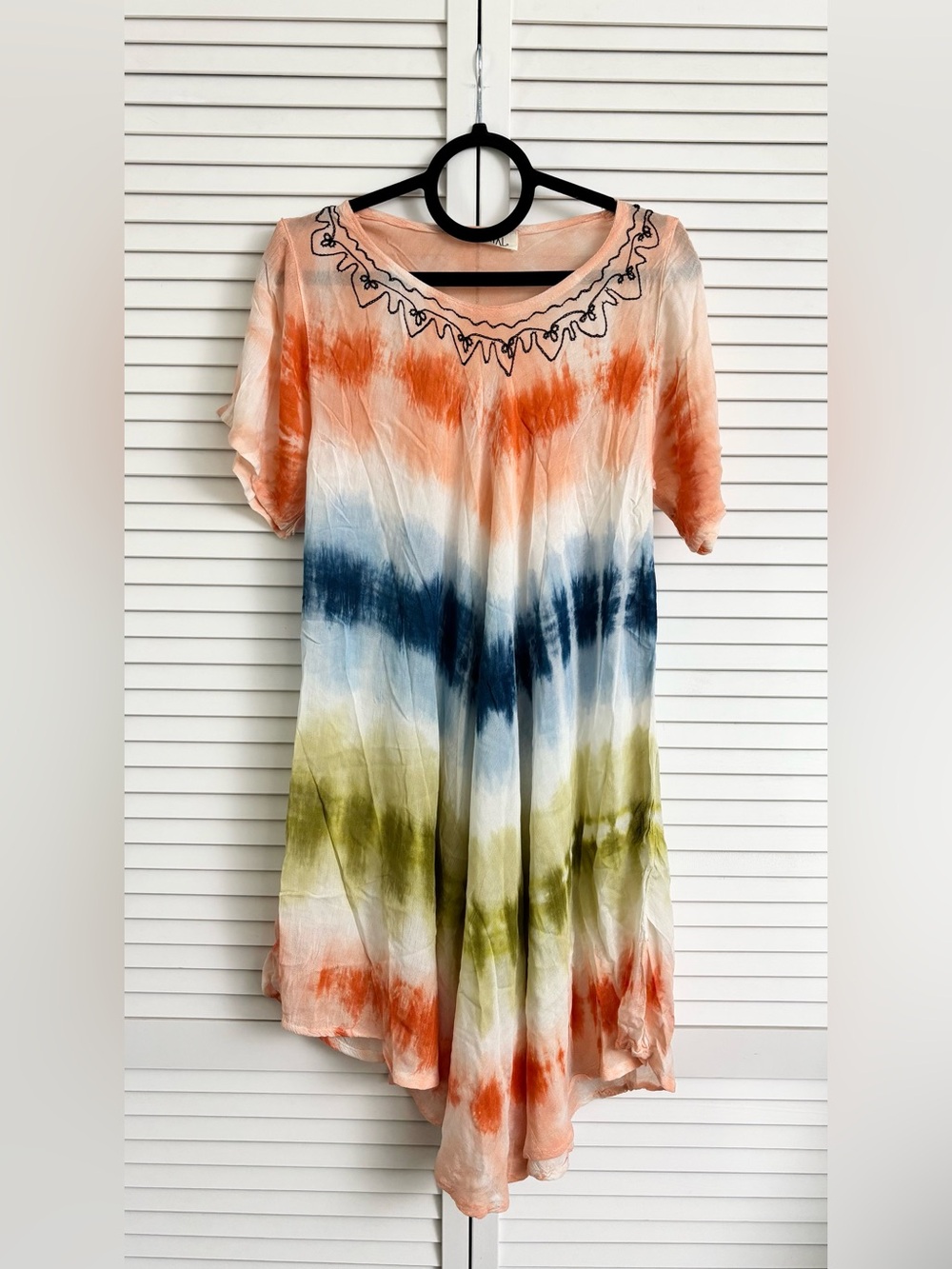Original USA Multi Color Tie-Dye
Sundress w/embroidery,Size: OS(XL-1X) NWOT